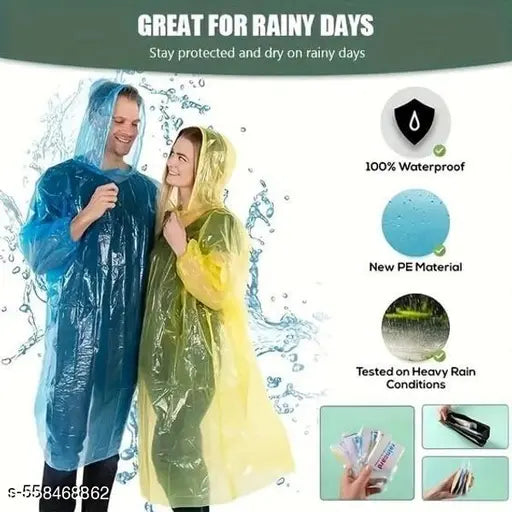 Emergency Rain Poncho – 2 Pack (Unisex | Waterproof)